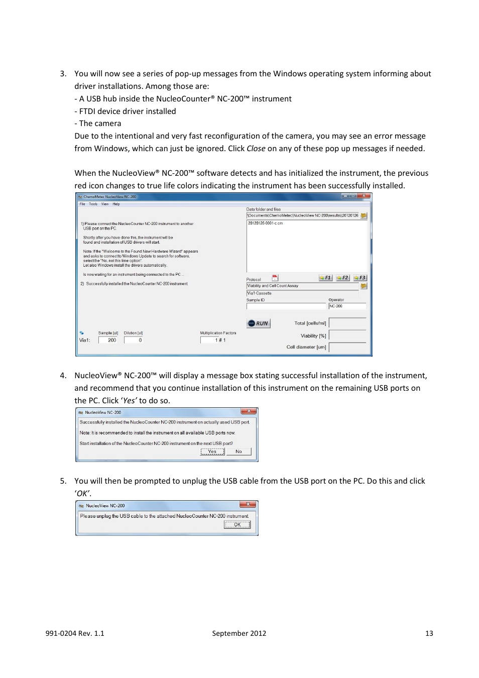 ChemoMetec NC-200 User Manual | Page 13 / 47