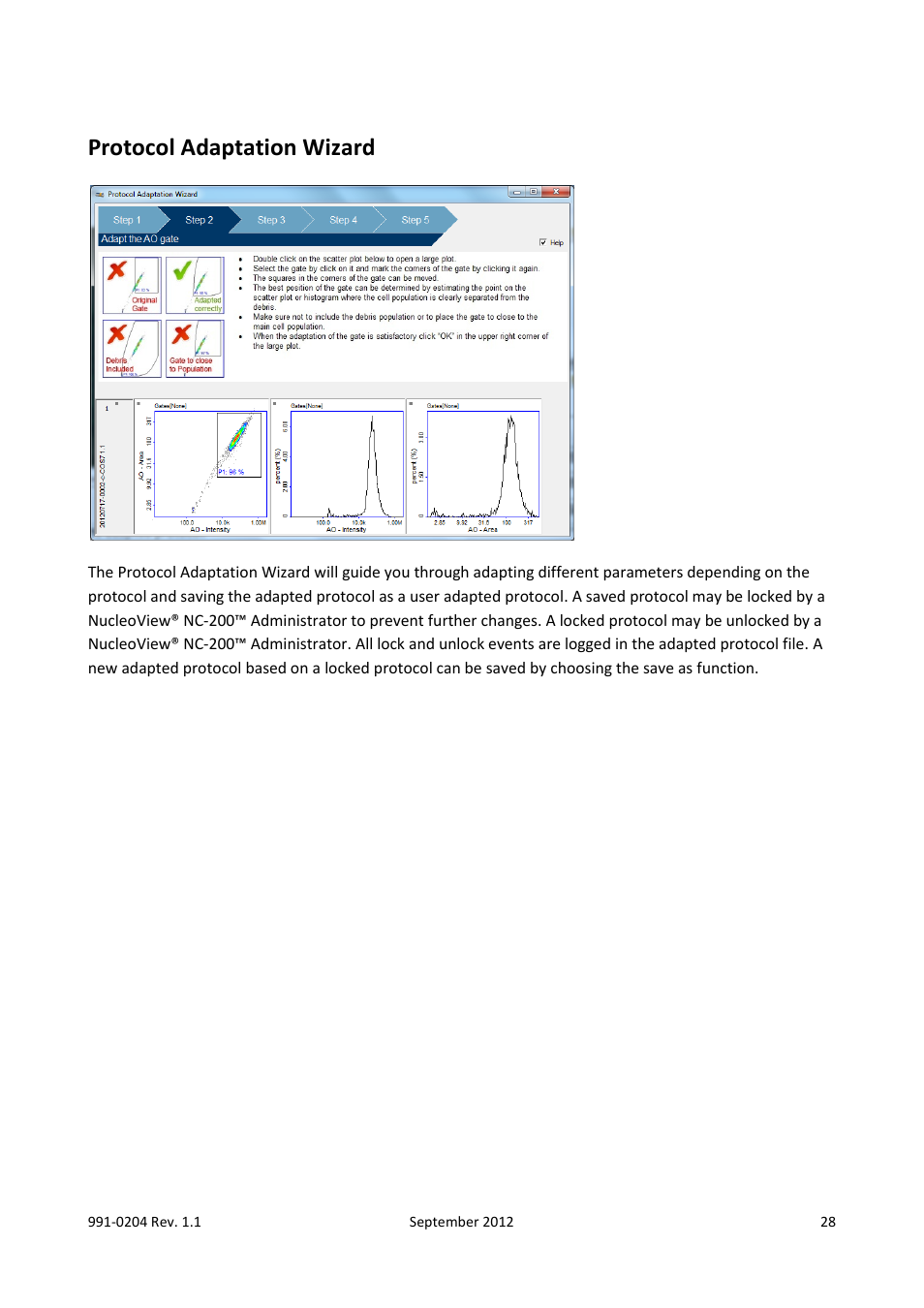 Protocol adaptation wizard, Plot manager | ChemoMetec NC-200 User Manual | Page 28 / 47