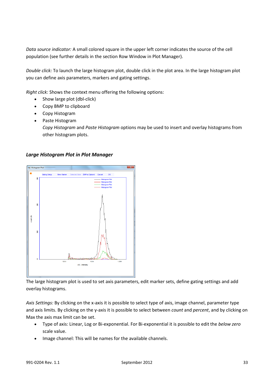 Large histogram plot in plot manager | ChemoMetec NC-200 User Manual | Page 33 / 47