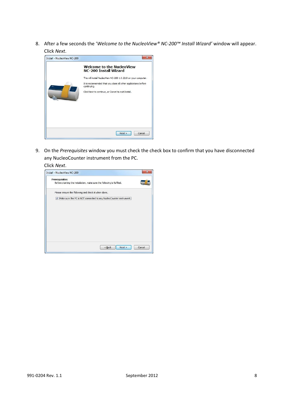 ChemoMetec NC-200 User Manual | Page 8 / 47