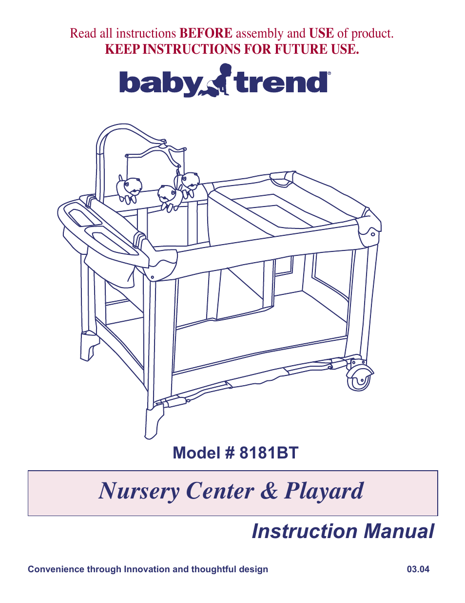 Baby Trend 8181bt User Manual | 9 pages