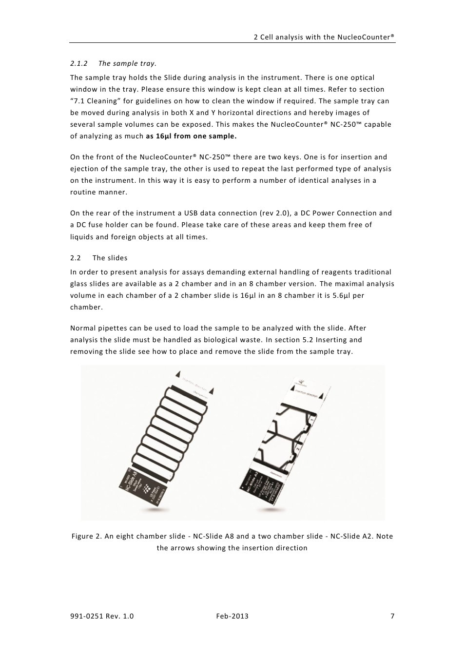 The sample tray, He slides | ChemoMetec NC-250 User Manual | Page 23 / 46