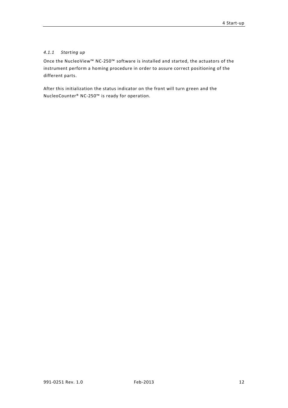 Starting up | ChemoMetec NC-250 User Manual | Page 28 / 46