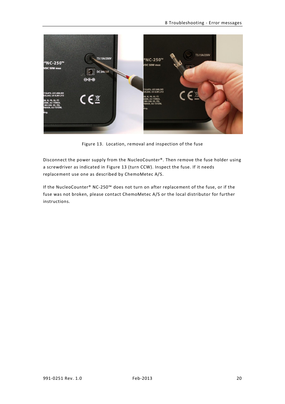 ChemoMetec NC-250 User Manual | Page 36 / 46