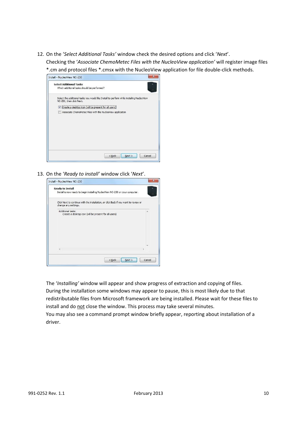 ChemoMetec NC-250 User Manual | Page 10 / 48