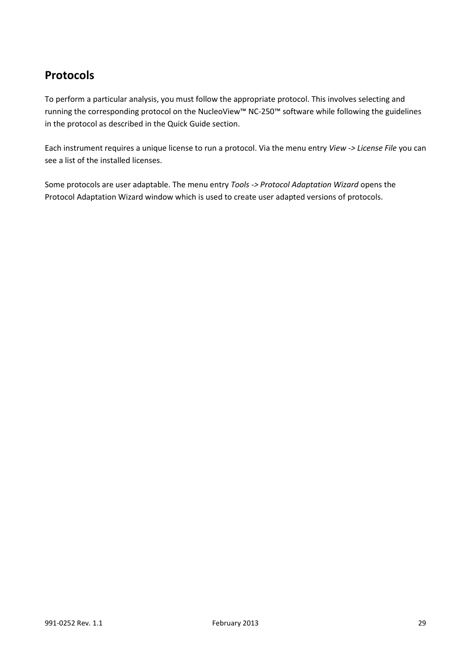 Protocols | ChemoMetec NC-250 User Manual | Page 29 / 48