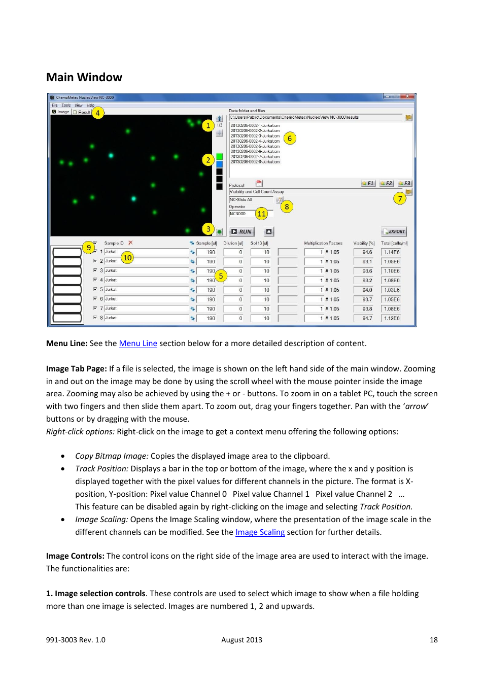 Main window | ChemoMetec NC-3000 User Manual | Page 18 / 57