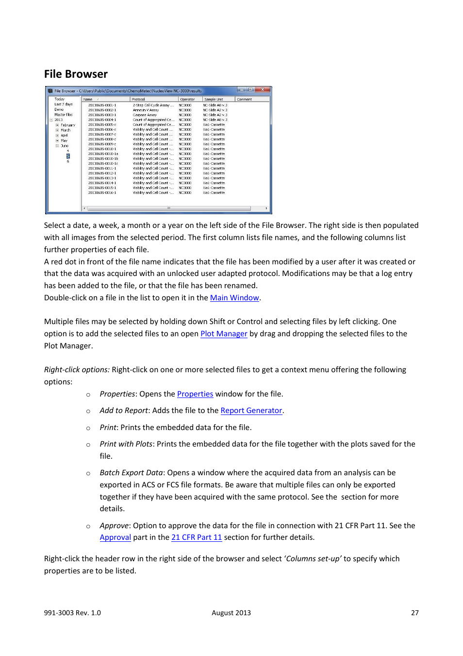 File browser | ChemoMetec NC-3000 User Manual | Page 27 / 57