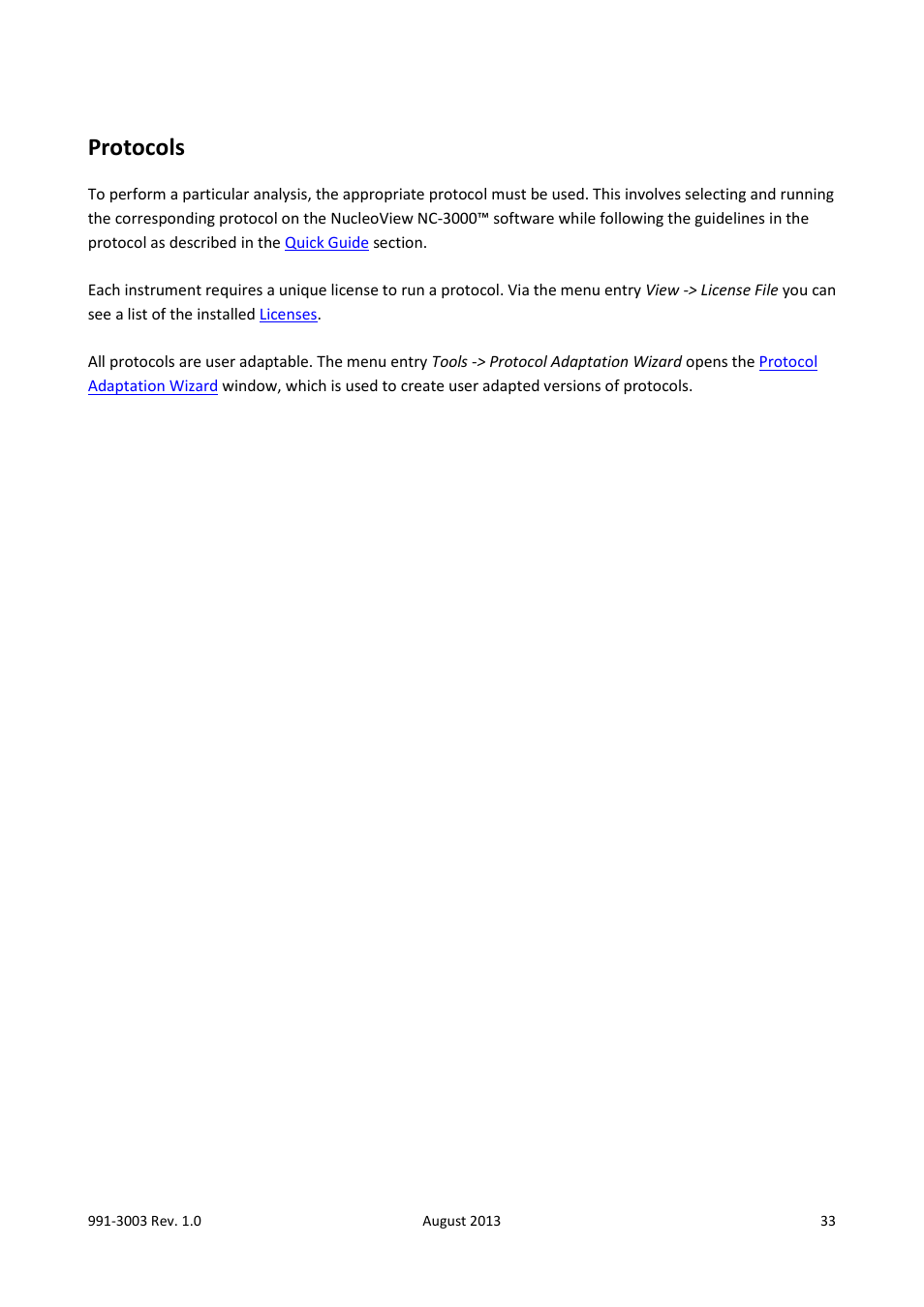 Protocols | ChemoMetec NC-3000 User Manual | Page 33 / 57
