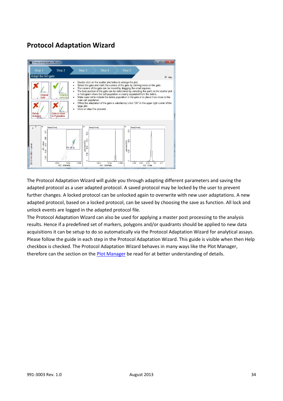 Protocol adaptation wizard, Protocol, Adaptation wizard | ChemoMetec NC-3000 User Manual | Page 34 / 57