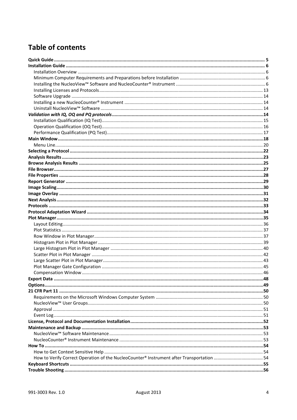 ChemoMetec NC-3000 User Manual | Page 4 / 57