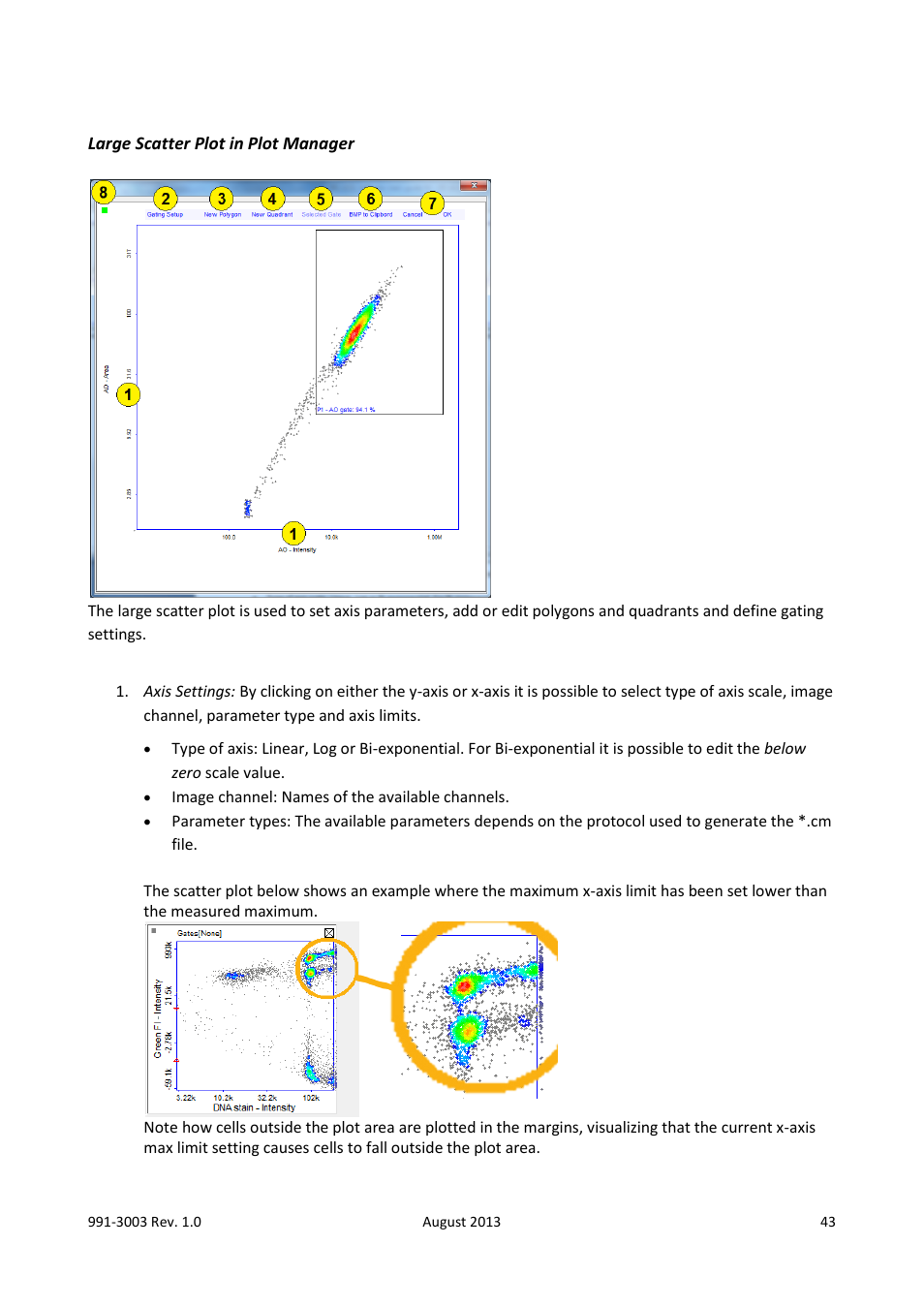 Large scatter plot in plot manager, Large scatter plots, Large scatter plot | Large scatter | ChemoMetec NC-3000 User Manual | Page 43 / 57