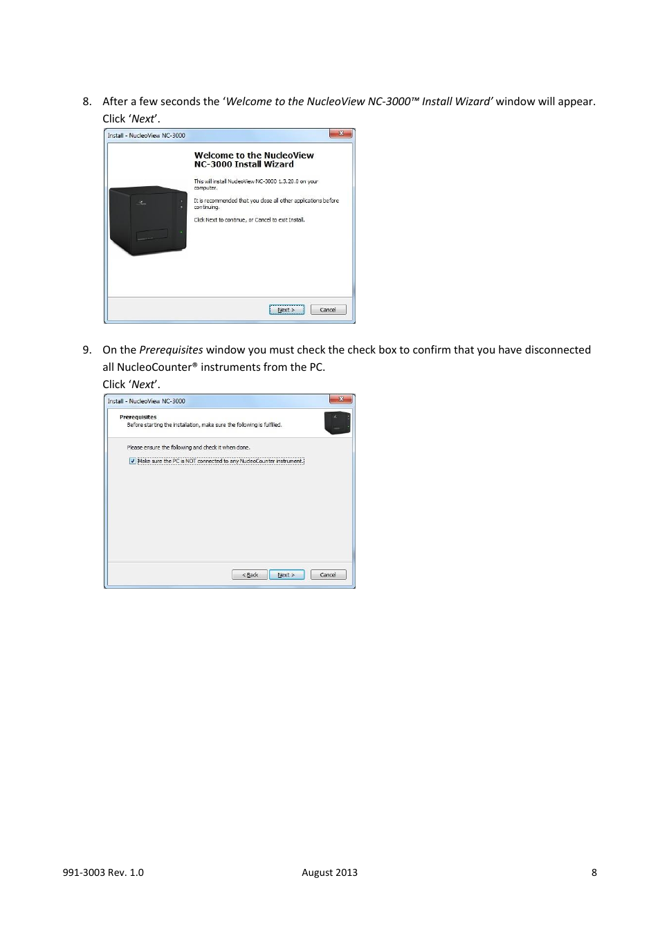 ChemoMetec NC-3000 User Manual | Page 8 / 57