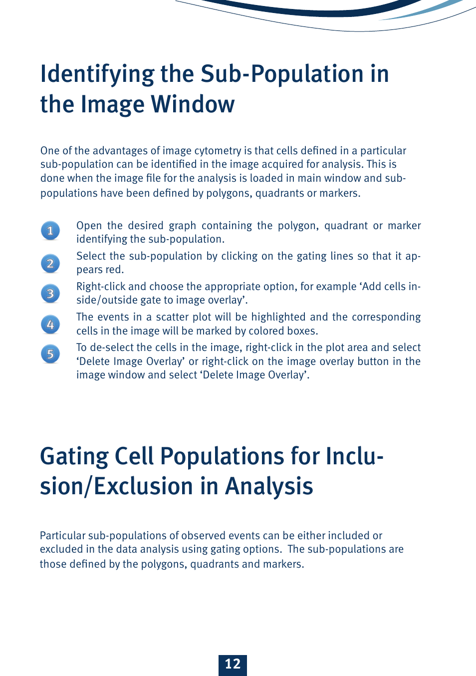 Identifying the sub-population in the image window | ChemoMetec NC-3000 User Manual | Page 13 / 20