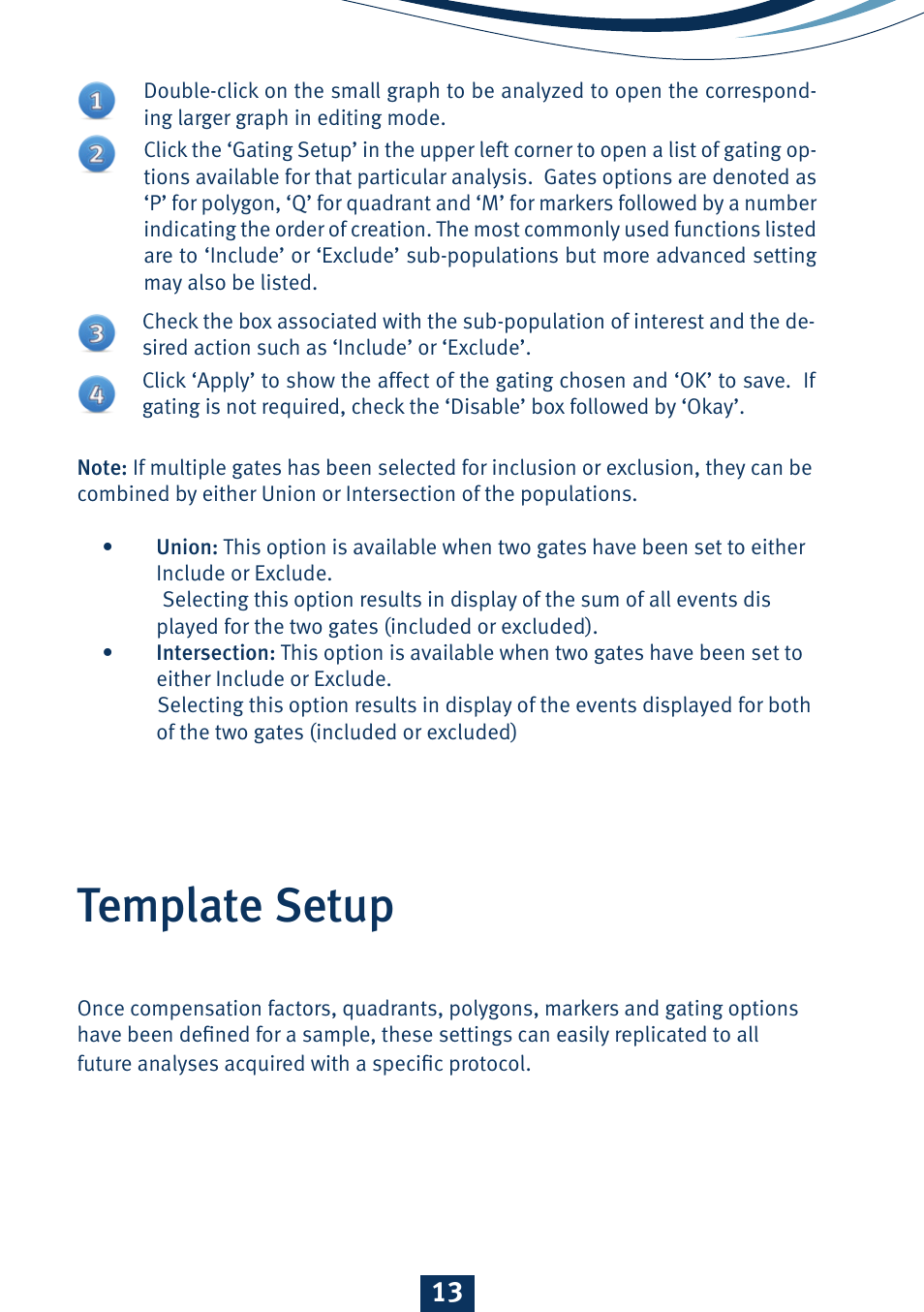 Template setup | ChemoMetec NC-3000 User Manual | Page 14 / 20