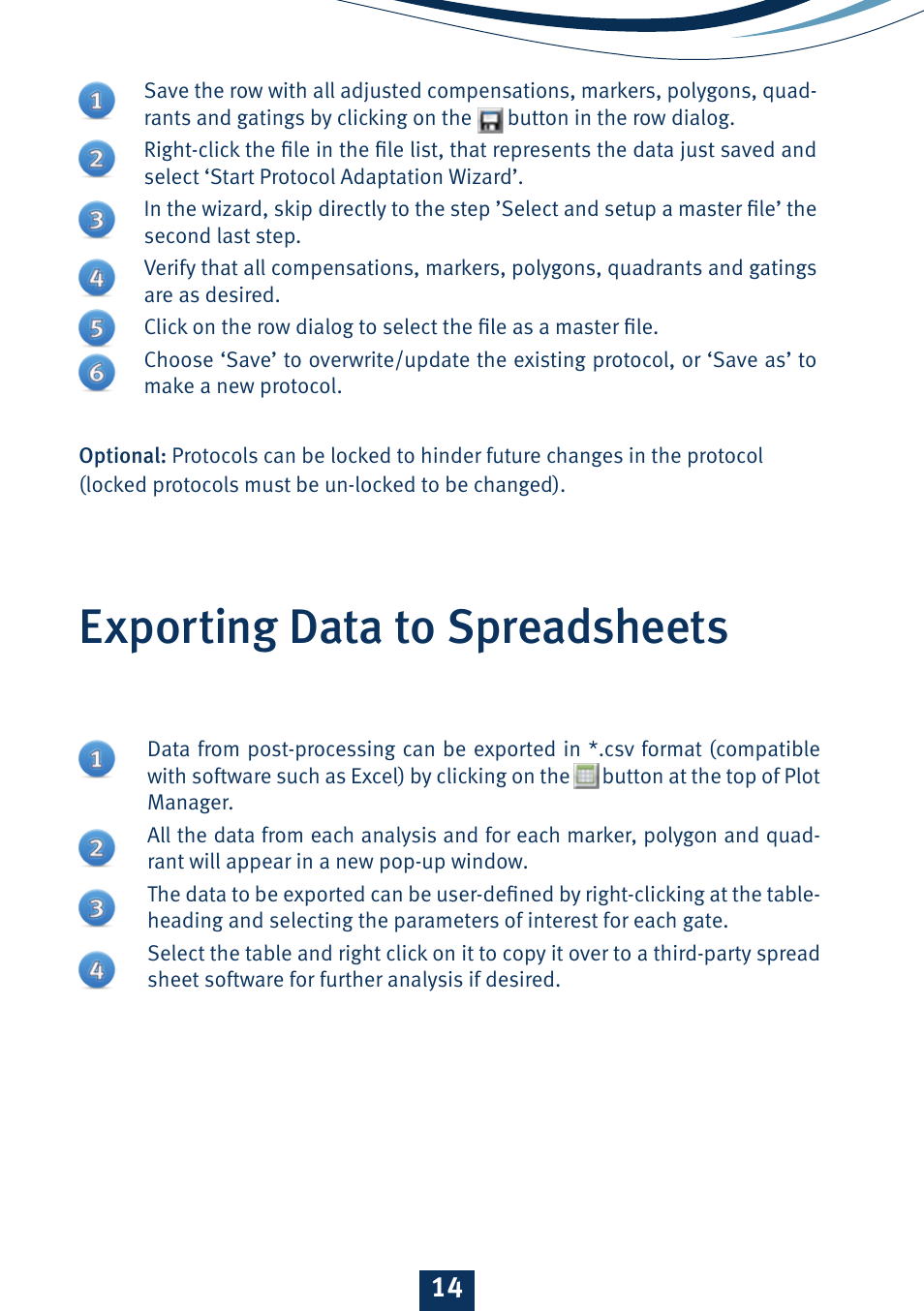 Exporting data to spreadsheets | ChemoMetec NC-3000 User Manual | Page 15 / 20