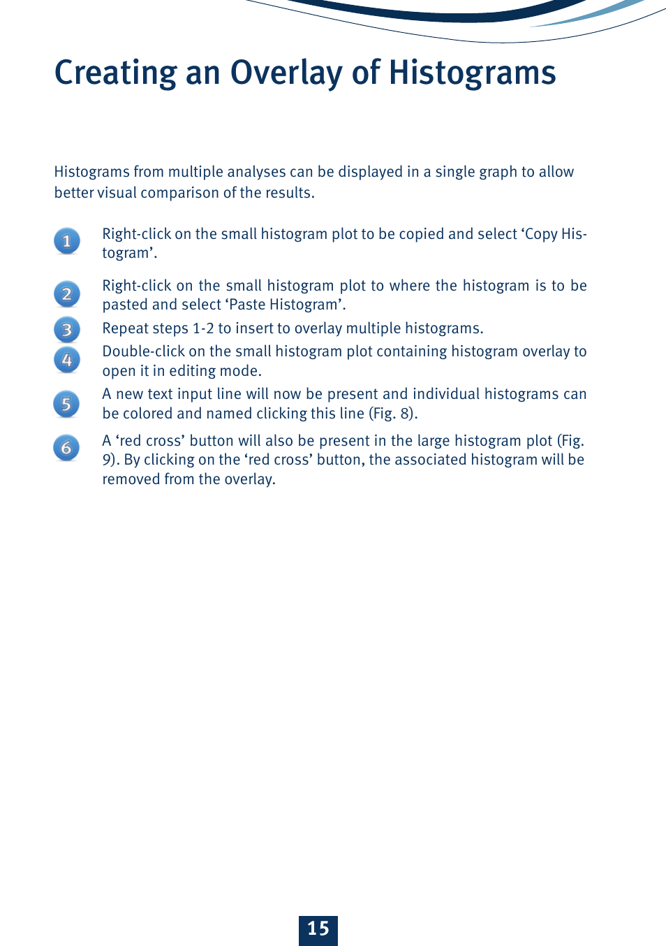 Creating an overlay of histograms | ChemoMetec NC-3000 User Manual | Page 16 / 20