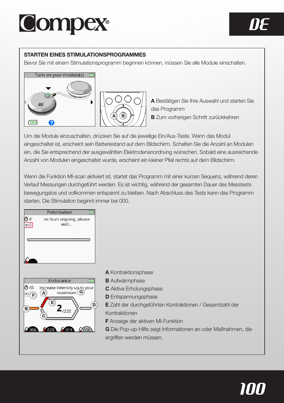 100 de | Compex SP8.0 User Manual | Page 102 / 362