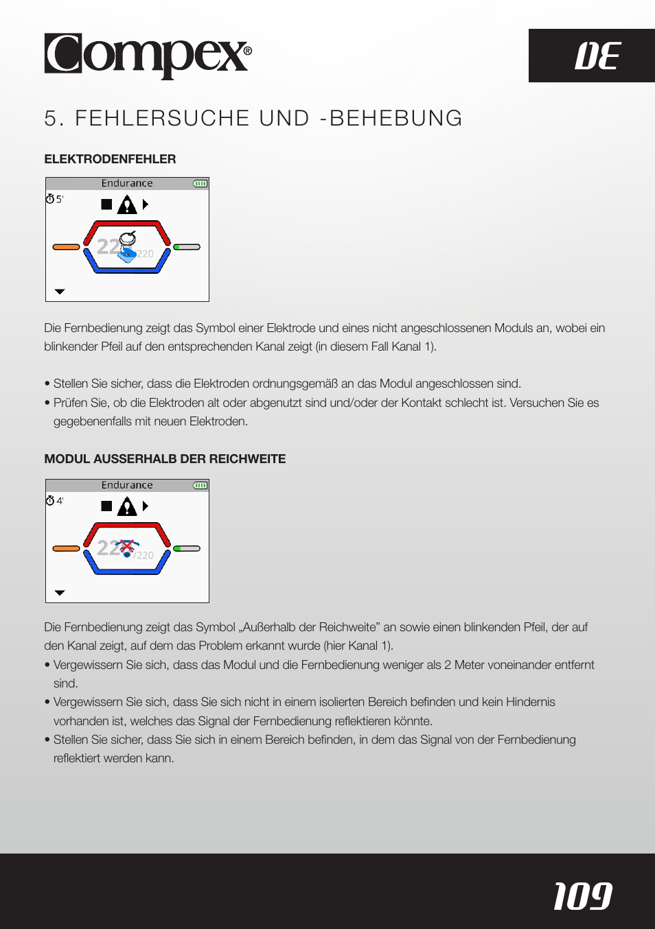 109 de | Compex SP8.0 User Manual | Page 111 / 362