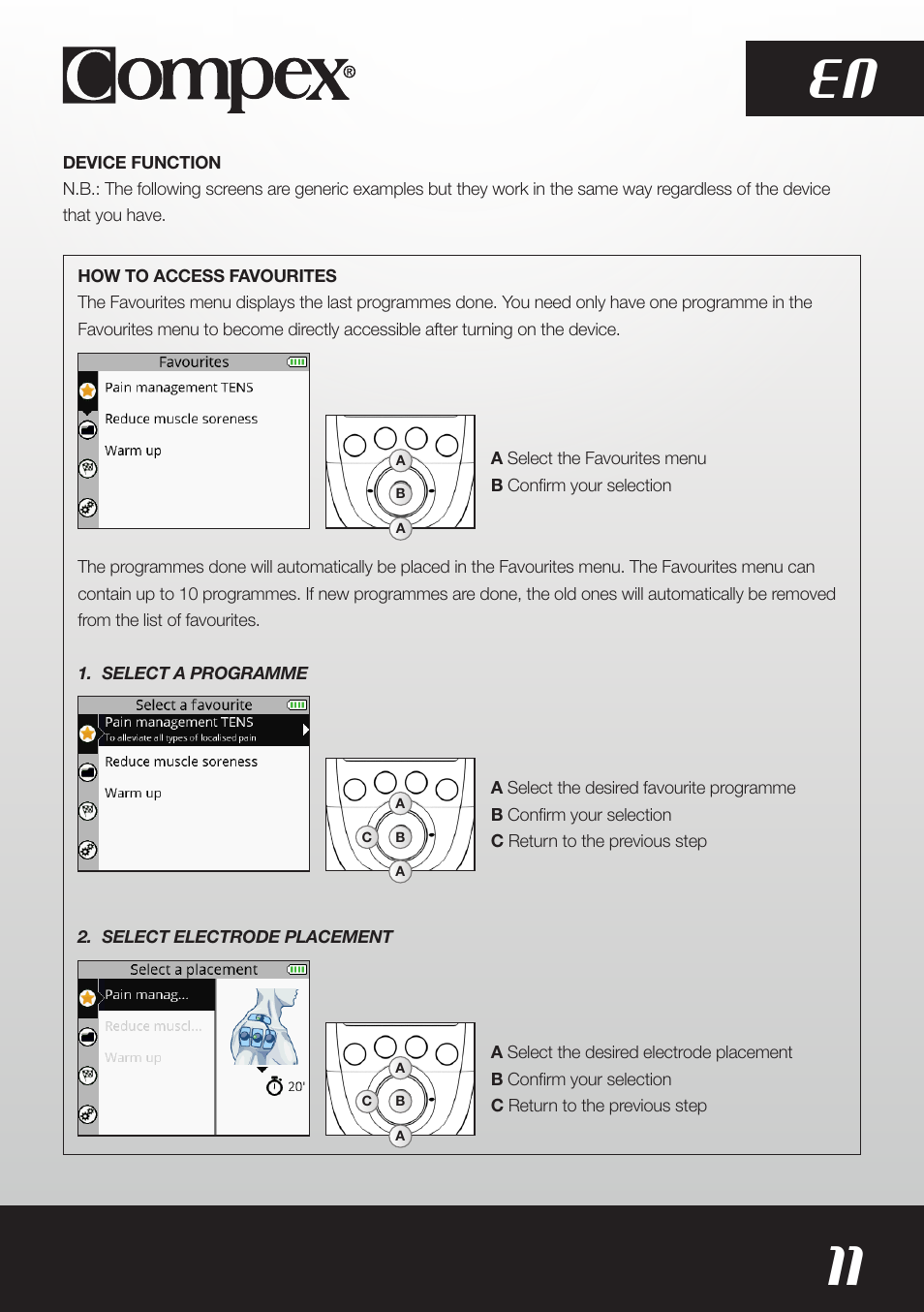 11 en | Compex SP8.0 User Manual | Page 13 / 362