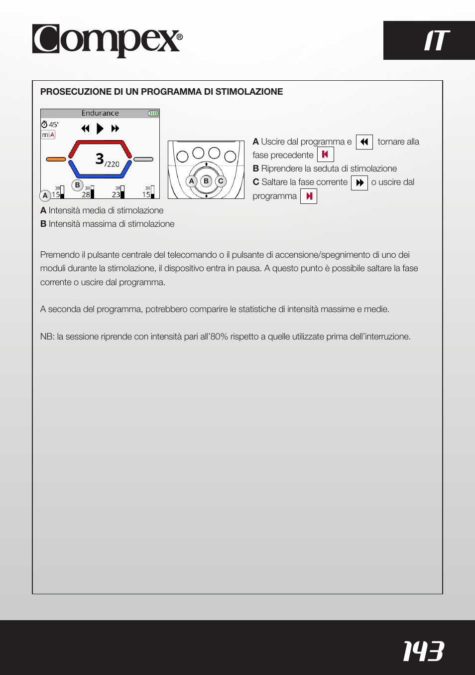 143 it | Compex SP8.0 User Manual | Page 145 / 362