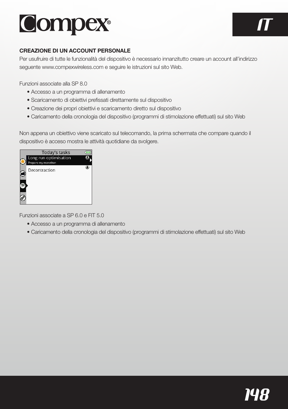 148 it | Compex SP8.0 User Manual | Page 150 / 362
