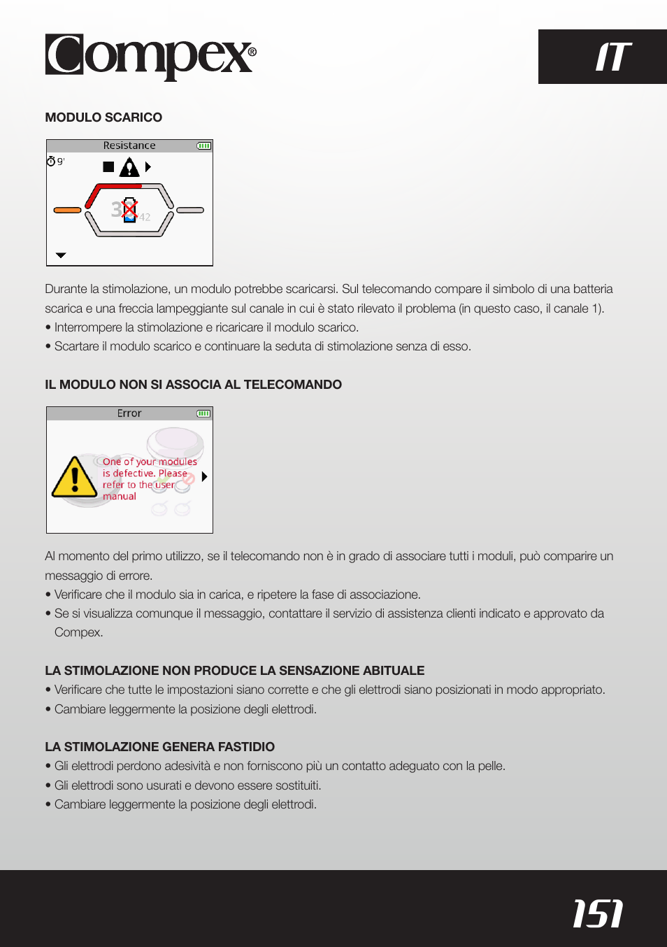 151 it | Compex SP8.0 User Manual | Page 153 / 362