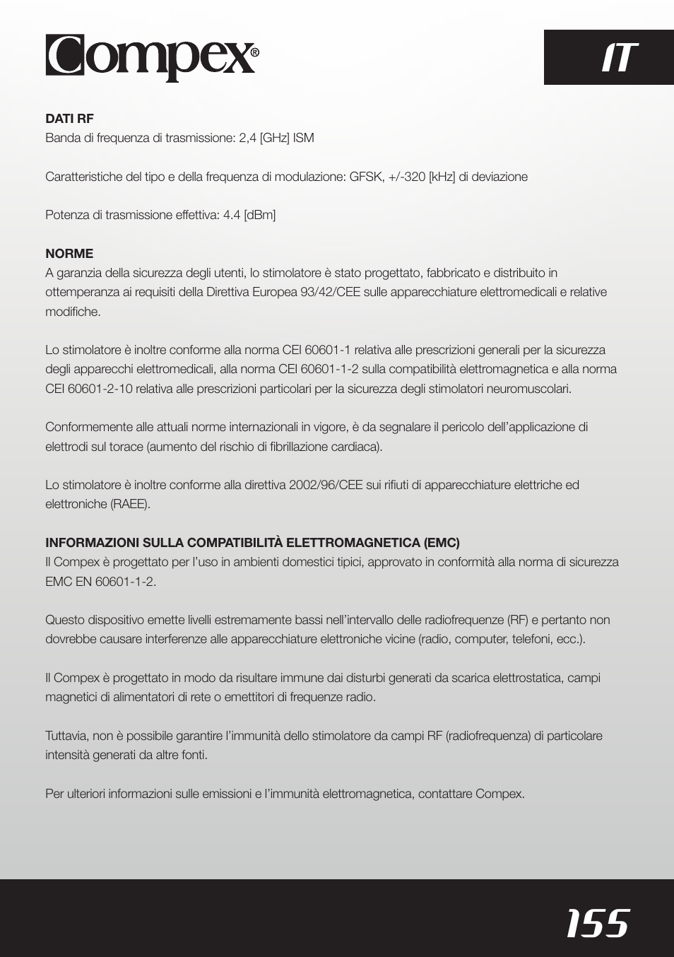 155 it | Compex SP8.0 User Manual | Page 157 / 362
