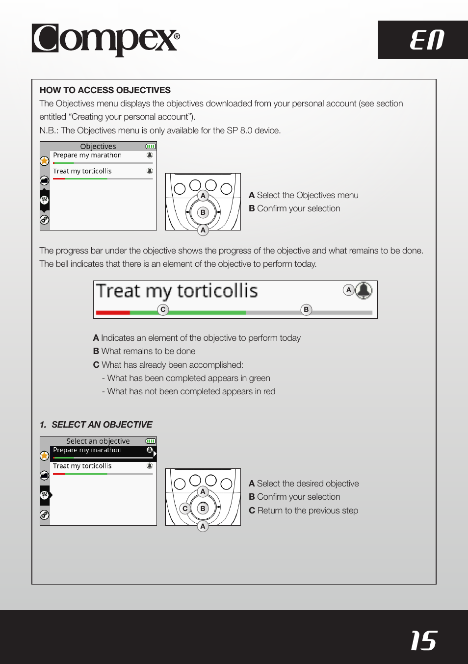 15 en | Compex SP8.0 User Manual | Page 17 / 362