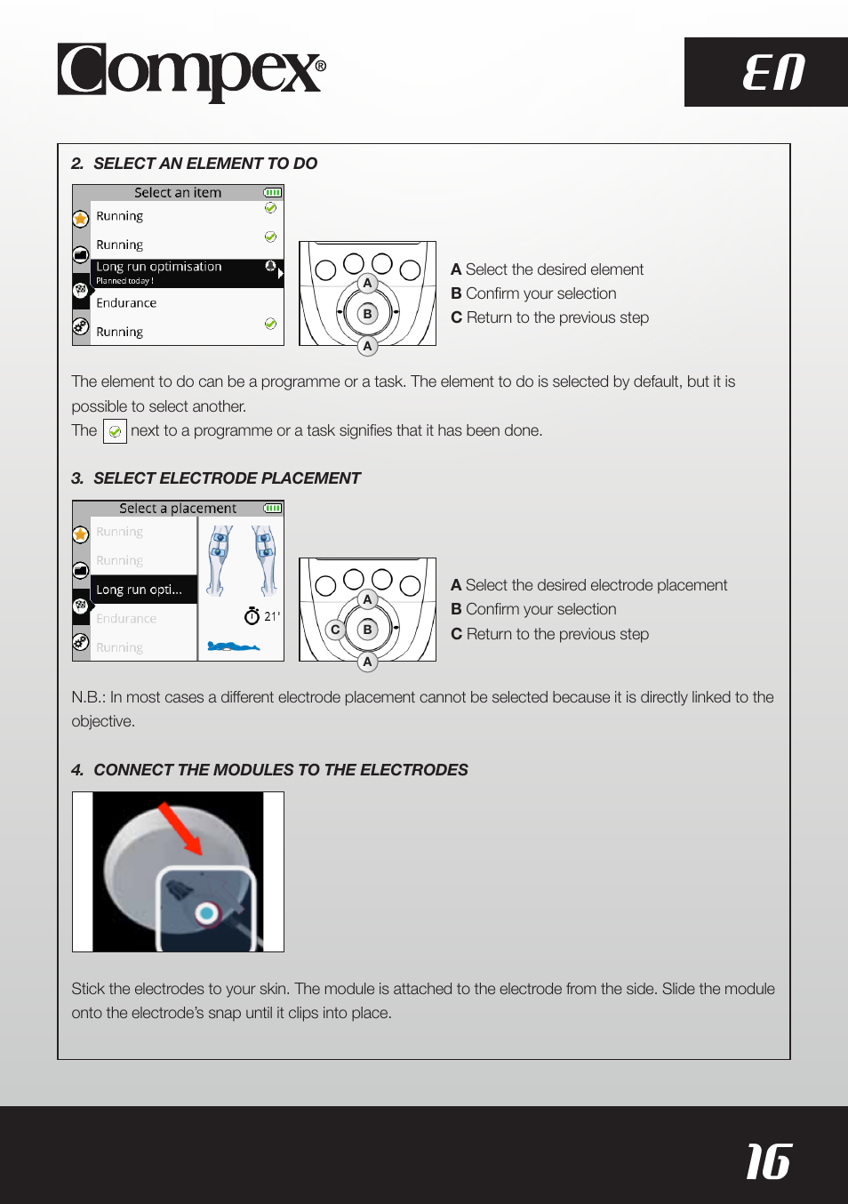 16 en | Compex SP8.0 User Manual | Page 18 / 362