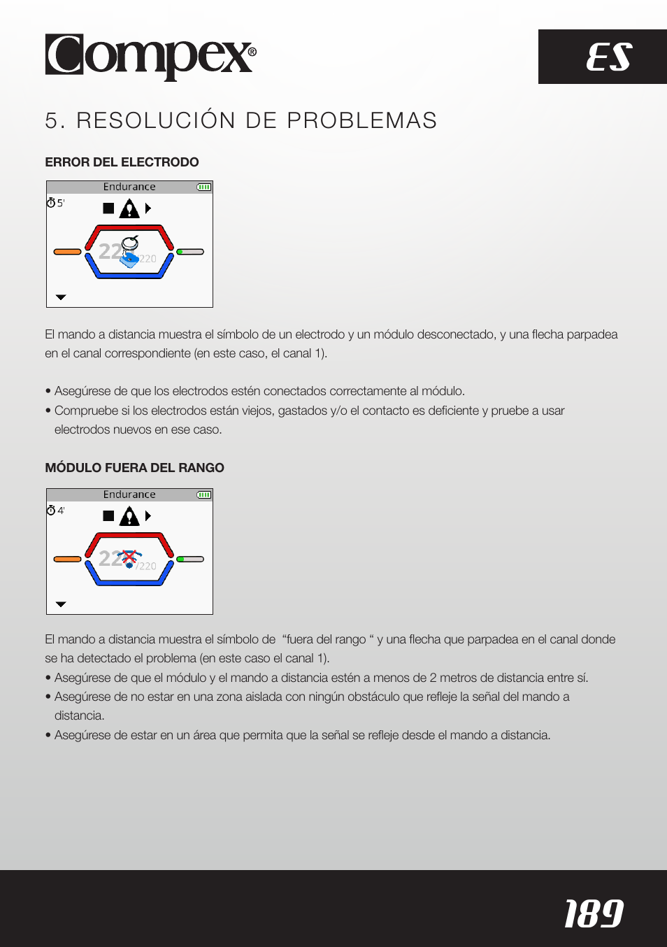 189 es | Compex SP8.0 User Manual | Page 191 / 362