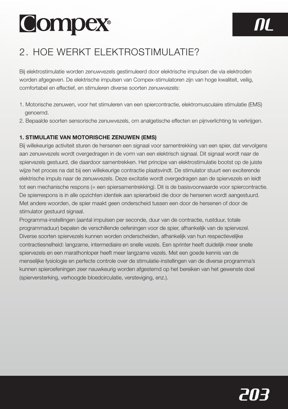203 nl | Compex SP8.0 User Manual | Page 205 / 362