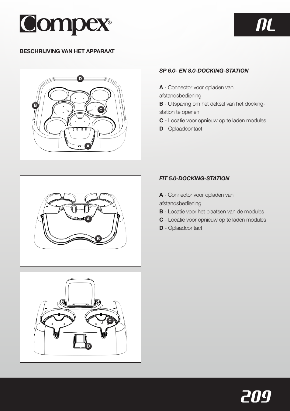 209 nl | Compex SP8.0 User Manual | Page 211 / 362