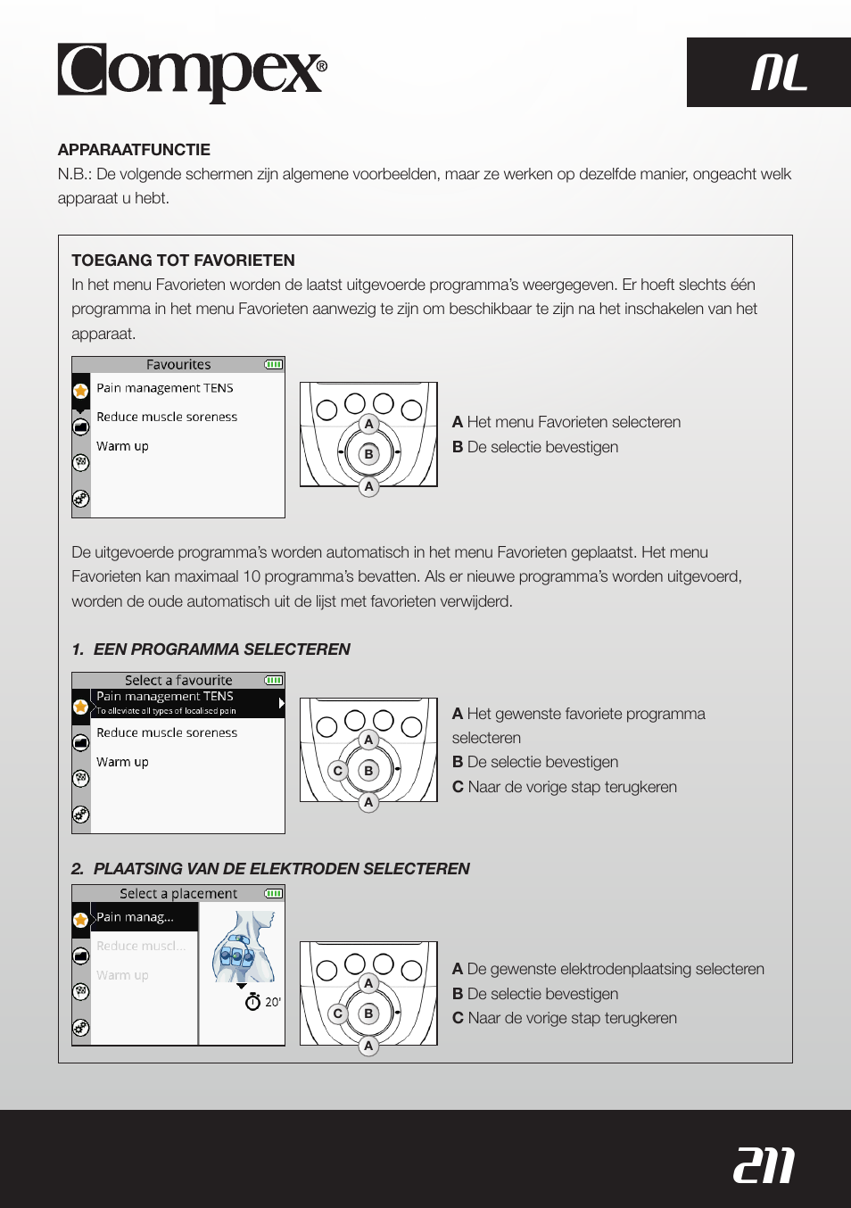 211 nl | Compex SP8.0 User Manual | Page 213 / 362