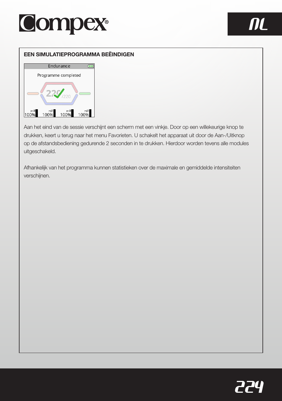 224 nl | Compex SP8.0 User Manual | Page 226 / 362