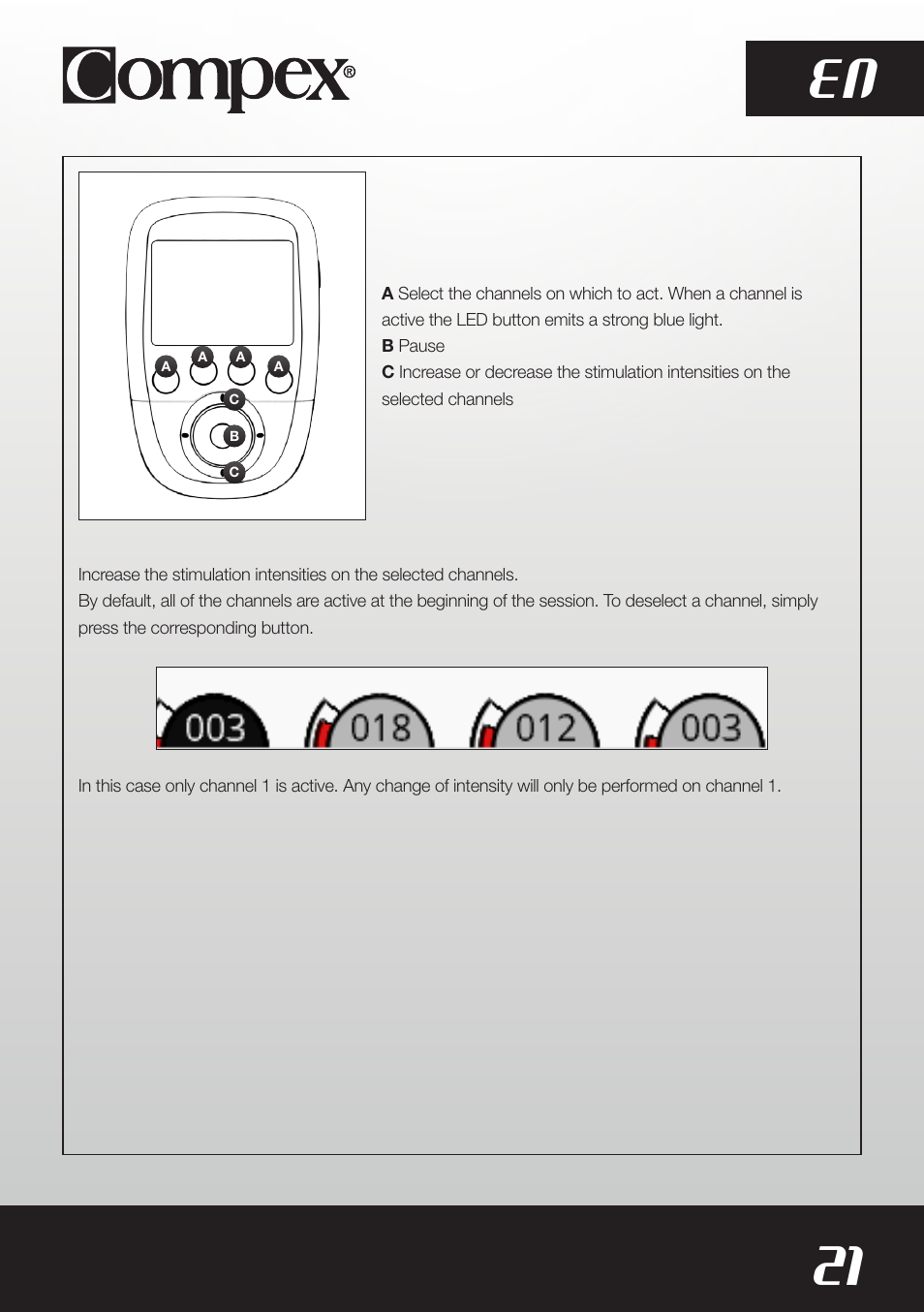 21 en | Compex SP8.0 User Manual | Page 23 / 362