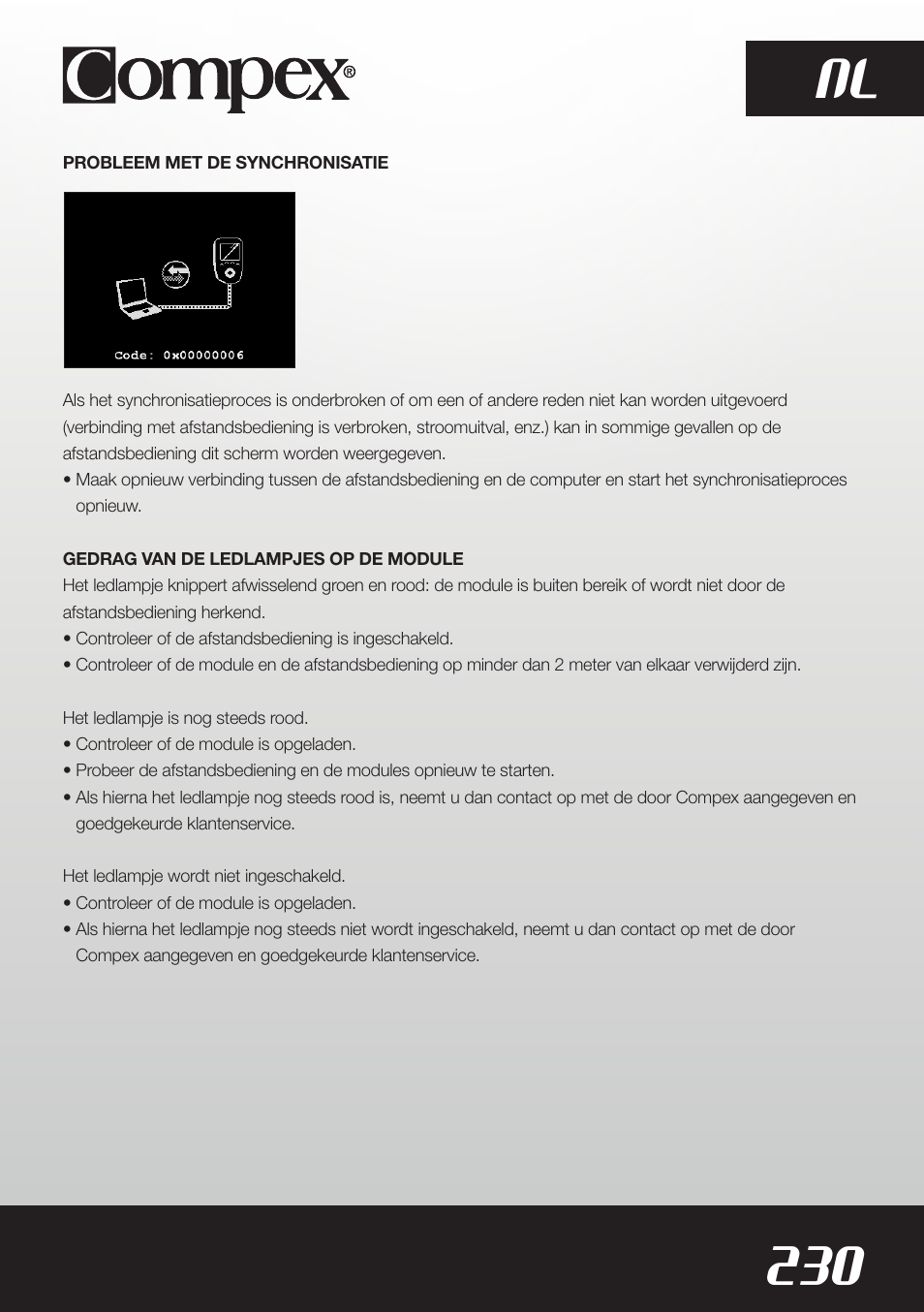 230 nl | Compex SP8.0 User Manual | Page 232 / 362
