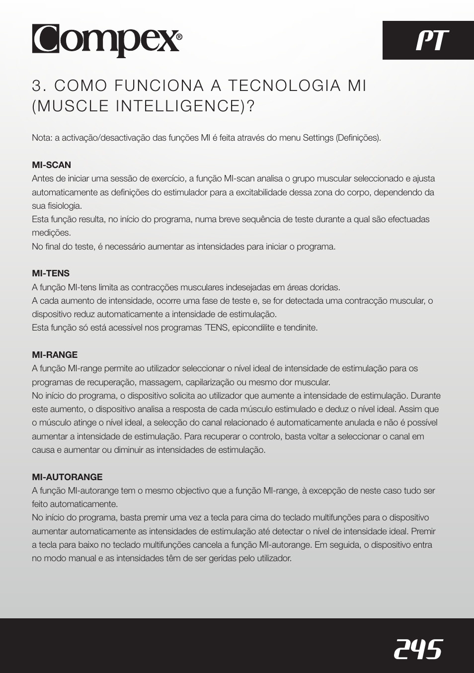 245 pt | Compex SP8.0 User Manual | Page 247 / 362