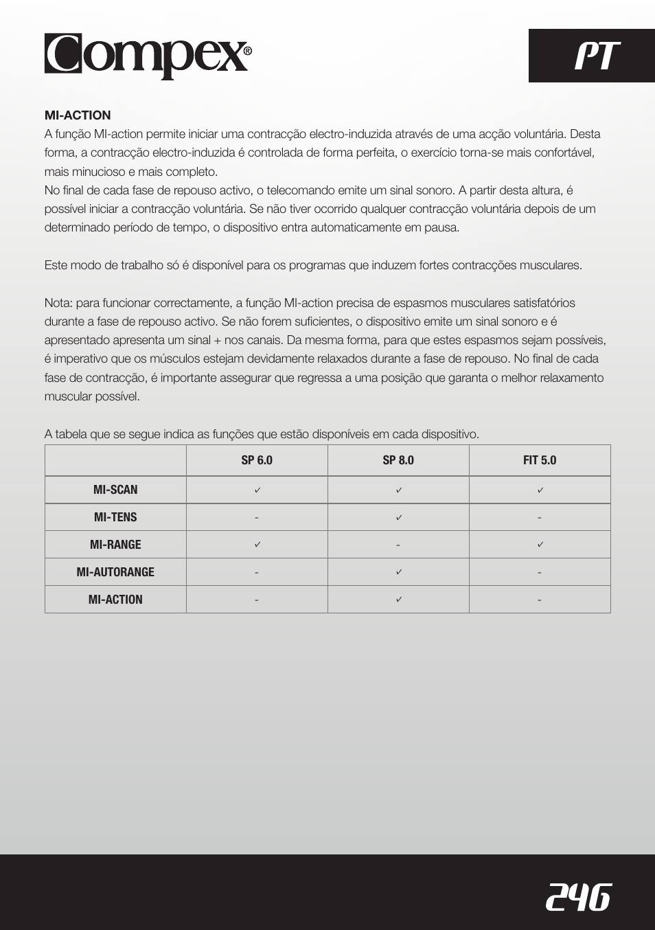 246 pt | Compex SP8.0 User Manual | Page 248 / 362