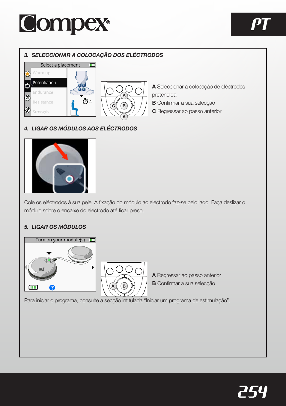 254 pt | Compex SP8.0 User Manual | Page 256 / 362