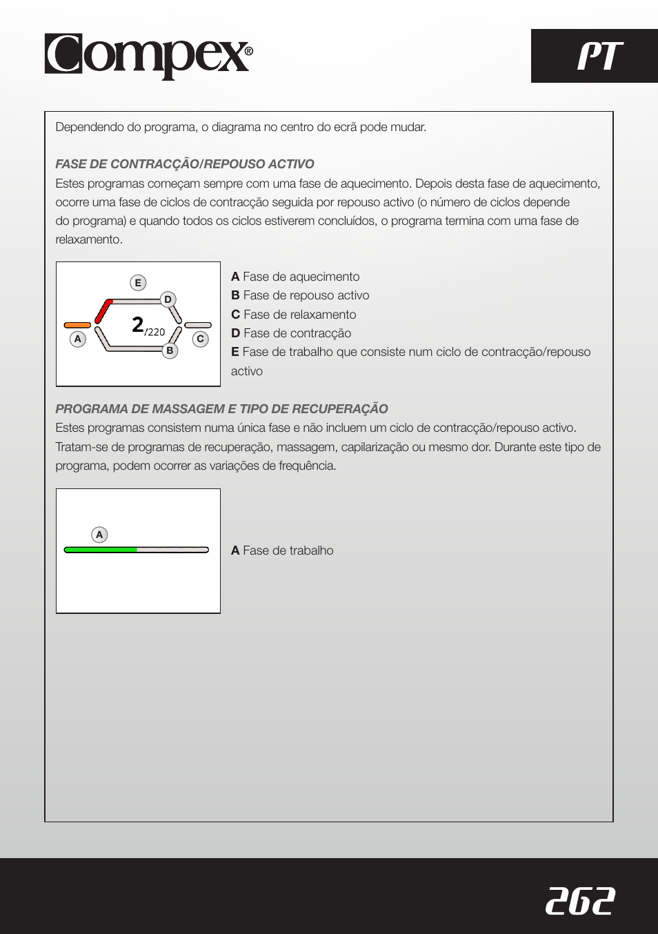 262 pt | Compex SP8.0 User Manual | Page 264 / 362
