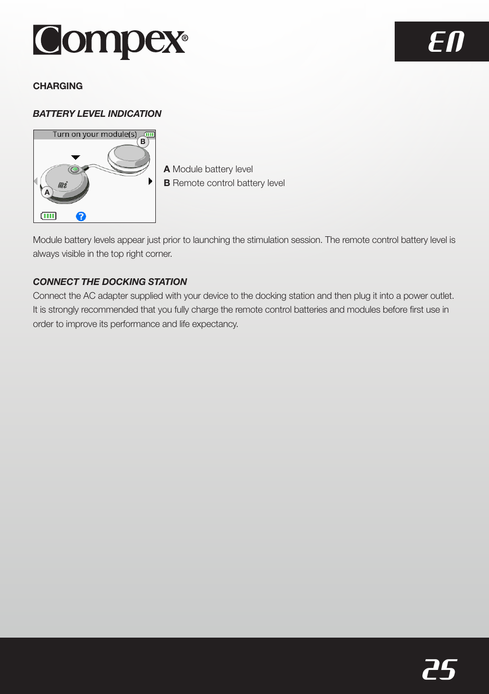 25 en | Compex SP8.0 User Manual | Page 27 / 362