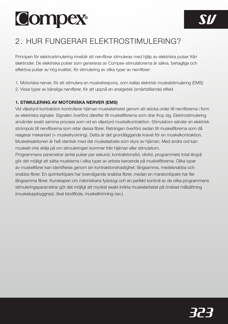 323 sv | Compex SP8.0 User Manual | Page 325 / 362
