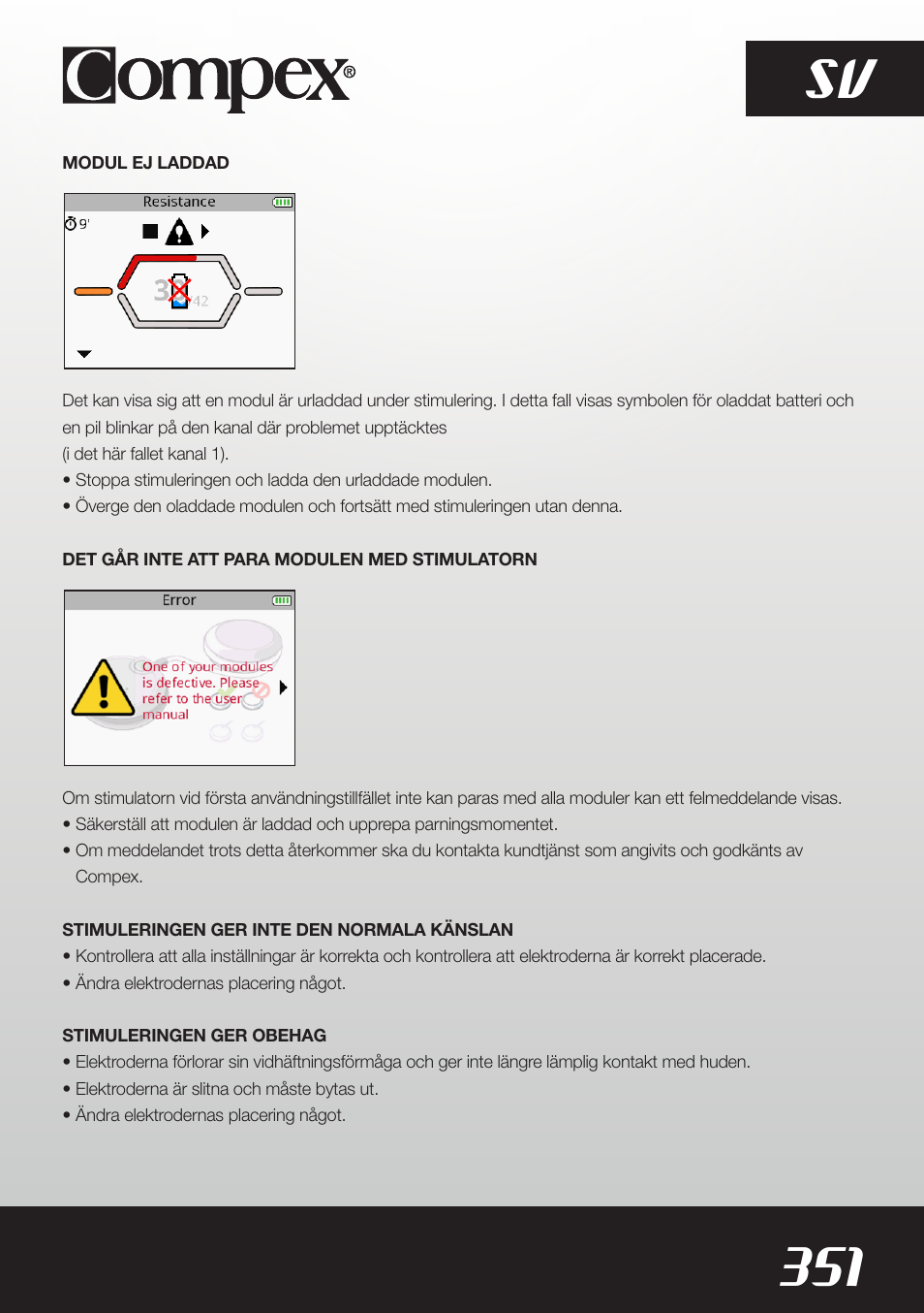 351 sv | Compex SP8.0 User Manual | Page 353 / 362