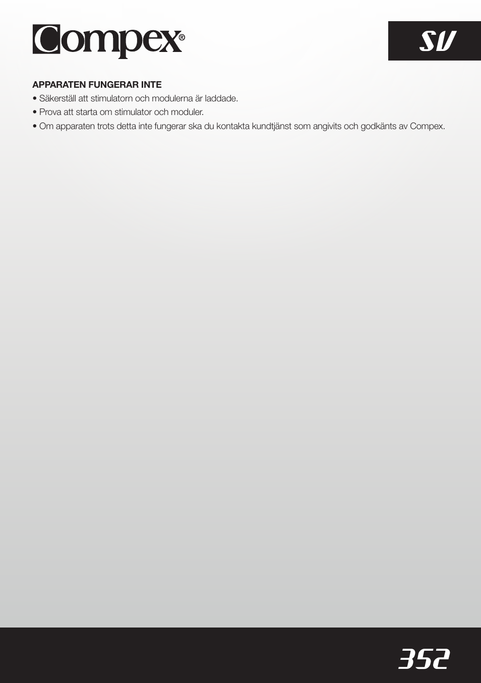 352 sv | Compex SP8.0 User Manual | Page 354 / 362