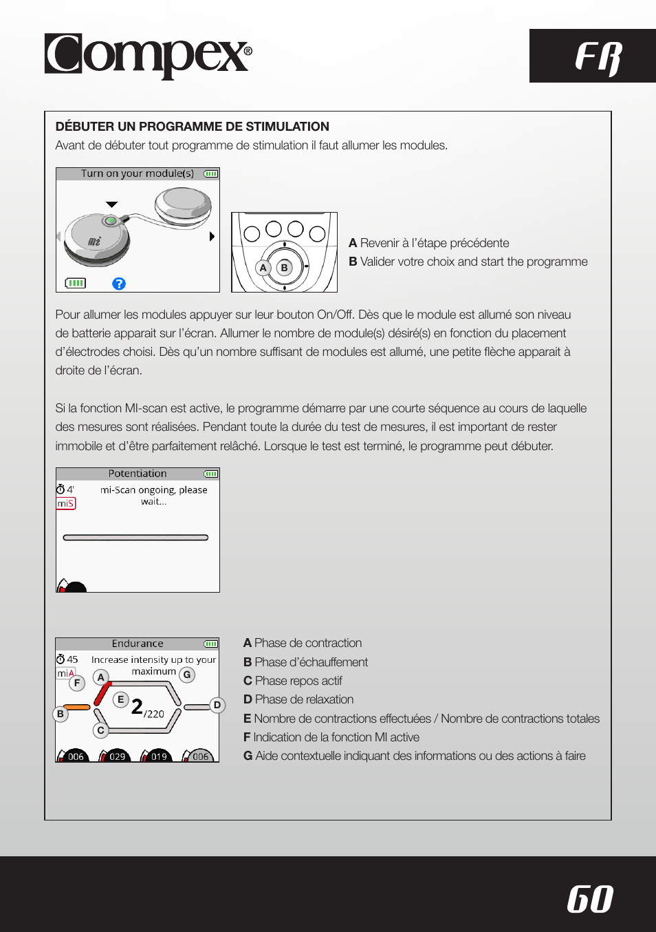 60 fr | Compex SP8.0 User Manual | Page 62 / 362