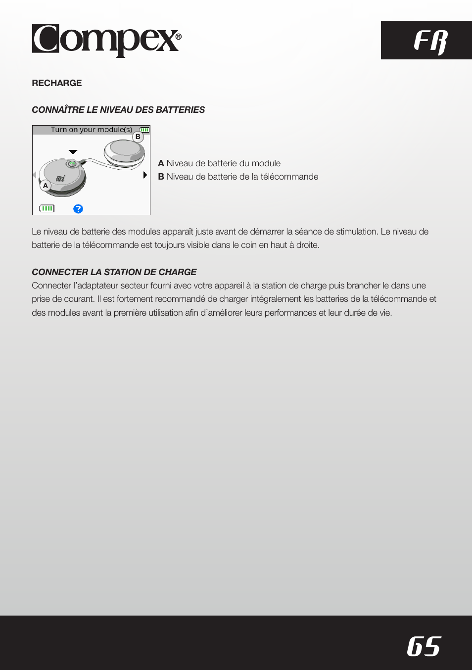 65 fr | Compex SP8.0 User Manual | Page 67 / 362