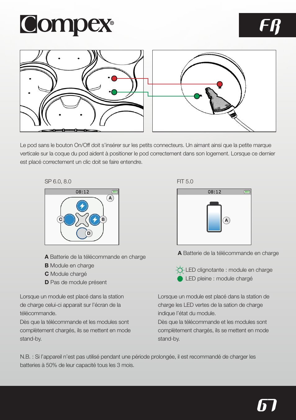 67 fr | Compex SP8.0 User Manual | Page 69 / 362