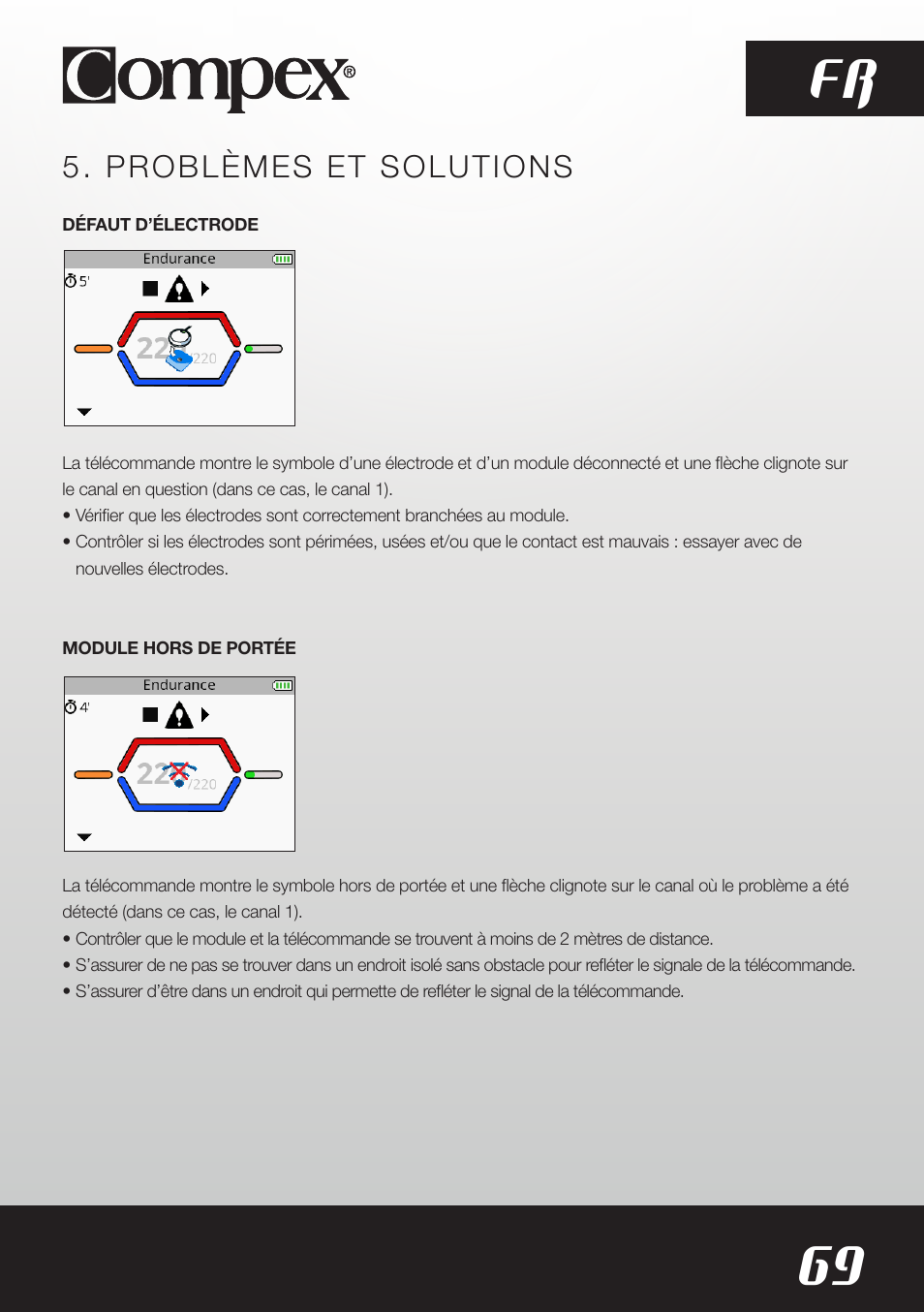 69 fr | Compex SP8.0 User Manual | Page 71 / 362