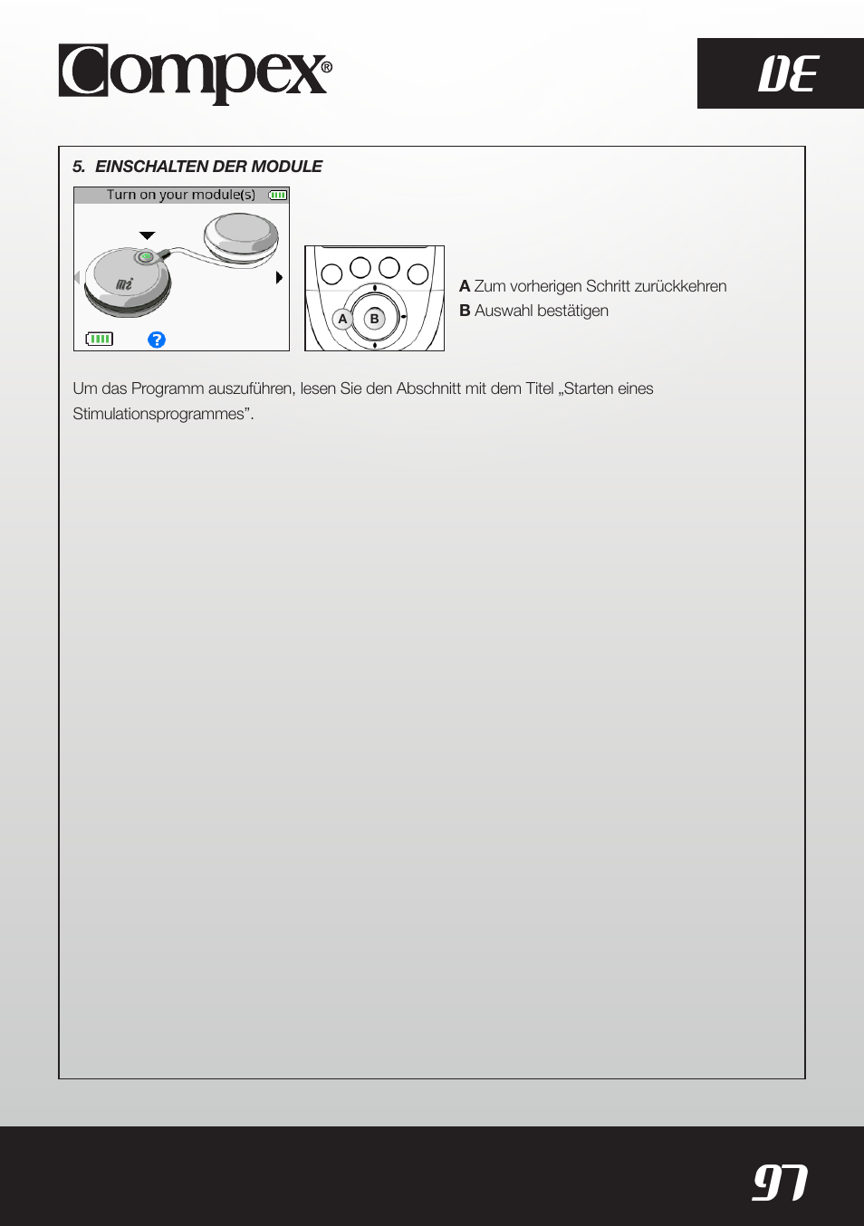 97 de | Compex SP8.0 User Manual | Page 99 / 362
